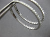 ESTATE LARGE 1.02CT DIAMOND 14K WHITE GOLD INSIDE OUT OVAL HOOP HANGING EARRINGS