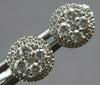 ESTATE .45CT DIAMOND 14KT WHITE GOLD CLASSIC CLUSTER FLOWER HALO STUD EARRINGS
