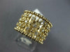 WIDE .41CT DIAMOND 14KT YELLOW GOLD MULTI ROW MULTI BAR 3/4 ETERNITY LOVE RING