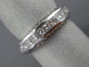 WIDE 2.10CT PRINCESS DIAMOND 14KT WHITE GOLD FILIGREE ETERNITY WEDDING RING 1349