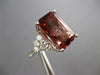 EXTRA LARGE 6.50CT DIAMOND & AAA PINK TOURMALINE 14KT WHITE GOLD ENGAGEMENT RING