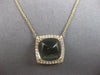 8.33CT DIAMOND & AAA GREEN AMETHYST 14KT YELLOW GOLD SQUARE HALO PYRAMID PENDANT