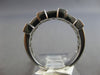 WIDE .78CT DIAMOND 18KT WHITE GOLD 3D ROUND & BAGUETTE WEDDING ANNIVERSARY RING