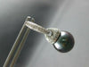LARGE .50CT DIAMOND & AAA TAHITIAN PEARL 14KT WHITE GOLD HUGGIE HANGING EARRINGS