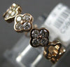 .44CT DIAMOND 14KT ROSE GOLD ROUND CLASSIC MULTI FLOWER SEMI ETERNITY LOVE RING