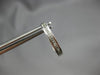 ESTATE .20CT DIAMOND 14KT WHITE GOLD 3D BAGUETTE CHANNEL OVAL HANGING EARRINGS