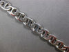 ESTATE WIDE 14KT WHITE GOLD 3D CLASSIC SOLID COMFORTABLE LINK MENS BRACELET