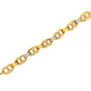 ESTATE 1.32CT DIAMOND 18KT TWO TONE GOLD CLASSIC LINK BY THE YARD FUN BRACELET