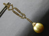 LARGE & LONG .76CT DIAMOND & AAA GOLDEN SOUTH SEA PEARL 18K YELLOW GOLD EARRINGS