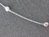 ESTATE LARGE 1.5CT DIAMOND 14KT WHITE GOLD INSIDE OUT BY THE YARD LOVE NECKLACE