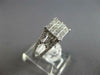 WIDE 1.52CT DIAMOND 14KT WHITE GOLD ROUND PRINCESS & BAGUETTE INVISIBLE FUN RING