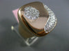 ESTATE LARGE .95CT DIAMOND 14KT WHITE & ROSE GOLD CLUSTER SUNFLOWER MIRROR RING