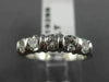ESTATE 1.08CT DIAMOND PLATINUM CLASSIC 5 STONE CHANNEL ANNIVERSARY RING #19288