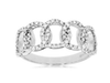 ESTATE .45CT DIAMOND 14KT WHITE GOLD CLASSIC ROUND MULTI LINK LOVE KNOT FUN RING