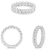 ESTATE 2.74CT DIAMOND PLATINUM 3D OVAL ETERNITY WEDDING BAND ANNIVERSARY RING