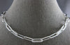 ESTATE LONG 1.55CT DIAMOND 14KT WHITE GOLD 3D OVAL CLASSIC LINK LOVE NECKLACE