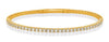 ESTATE 1.14CT DIAMOND 14KT YELLOW GOLD CLASSIC ROUND CUFF LOVE TENNIS BRACELET