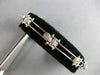 ESTATE WIDE .30CT DIAMOND 14KT WHITE GOLD 3D ROUND FILIGREE FUN TENNIS BRACELET