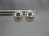 ESTATE .21CT DIAMOND 14KT WHITE GOLD ROUND & BAGUETTE CIRCULAR FUN STUD EARRINGS