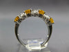 ESTATE 1.37CT DIAMOND & AAA YELLOW SAPPHIRE 18KT WHITE GOLD OVAL & ROUND XO RING