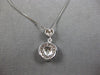 .19CT DIAMOND 14KT WHITE GOLD 3D ROUND PAVE FILIGREE CIRCULAR FLOATING PENDANT