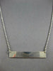 ESTATE LARGE 14KT WHITE GOLD 3D CLASSIC ENGRAVABLE BAR LOVE NECKLACE