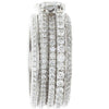 3.41CT DIAMOND 18KT WHITE GOLD ROUND & BAGUETTE MULTI ROW FUN ANNIVERSARY RING
