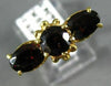 ANTIQUE WIDE 2.60CT AAA GARNET 18KT YELLOW GOLD THREE STONE FILIGREE RING #22641
