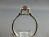 1.85CT DIAMOND & AAA PINK TOURMALINE 14KT WHITE GOLD SQUARE HALO ENGAGEMENT RING