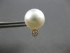 EXTRA LARGE .18CT DIAMOND & AAA SOUTH SEA PEARL 18K ROSE GOLD HALO STUD EARRINGS