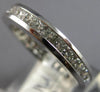 1.45CT DIAMOND 14KT WHITE GOLD PRINCESS ETERNITY 3.5mm WEDDING ANNIVERSARY RING