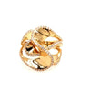 ESTATE LARGE .57CT DIAMOND 18KT ROSE GOLD 3D CLASSIC MULTI WAVE FLORAL FUN RING