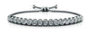 .55CT DIAMOND 14KT WHITE GOLD 3D CLASSIC 4 PRONG ADJUSTABLE BAR TENNIS BRACELET