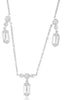 .33CT DIAMOND 14KT WHITE GOLD ROUND HEXAGON CHANDELIER BY THE YARD FUN NECKLACE