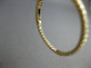 ESTATE .65CT DIAMOND 14K YELLOW GOLD 3D CLASSIC INSIDE OUT HOOP HANGING EARRINGS