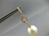 ESTATE LARGE .81CT DIAMOND & AAA SOUTH SEA PEARL 18KT ROSE GOLD HANGING EARRINGS