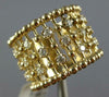 WIDE .41CT DIAMOND 14KT YELLOW GOLD MULTI ROW MULTI BAR 3/4 ETERNITY LOVE RING
