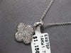 .28CT DIAMOND 14KT WHITE GOLD 3D CLASSIC 4 LEAF CLOVER FLOWER FLOATING PENDANT