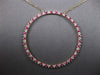 LARGE 1.11CT DIAMOND & AAA RUBY 14KT YELLOW GOLD 3D CIRCLE OF LIFE LOVE NECKLACE