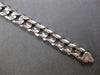 ESTATE LONG 14KT WHITE GOLD CLASSIC DIAMOND CUT CUBAN MENS BRACELET