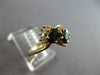 .65CT DIAMOND & AAA SAPPHIRE 14KT YELLOW GOLD 3D OVAL & ROUND DOUBLE FLOWER RING