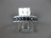 1.09CT DIAMOND & AAA SAPPHIRE 14KT WHITE GOLD 3D 3 ROW CLASSIC ANNIVERSARY RING