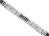 ESTATE .04CT DIAMOND STAINLESS STEEL 3D ETOILE DOUBLE ROPE MENS BRACELET