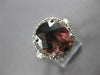 4.83CT DIAMOND & AAA PINKISH GREEN TOURMALINE 14KT WHITE GOLD 3D ENGAGEMENT RING