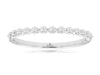 ESTATE .25CT DIAMOND 14K WHITE GOLD ROUND SEMI ETERNITY WEDDING ANNIVERSARY RING