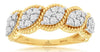 .50CT DIAMOND 14KT YELLOW GOLD 3D ROUND MULTI LEAF INFINITY FILIGREE LOVE RING