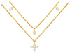 ESTATE .36CT DIAMOND 14KT YELLOW GOLD 3D FLOWER BY THE YARD LARIAT LOVE NECKLACE