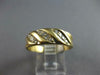 WIDE .20CT DIAMOND 14KT YELLOW GOLD 3D MULTI ROW SWIRL WEDDING ANNIVERSARY RING