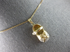 ESTATE .12CT DIAMOND 14KT 2 TONE GOLD 3D FLORAL BABY GIRL SHOE FLOATING PENDANT