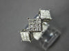 .75CT DIAMOND 14KT WHITE GOLD PRINCESS 3D PAST PRESENT FUTURE ANNIVERSARY RING